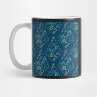 Blue Chameleon Mug